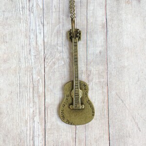 Guitar Necklace Music Jewelry Musician Gift Musical