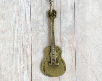 Guitar Necklace Music Jewelry Musician Gift Musical