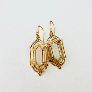 Gold Art Deco Earrings