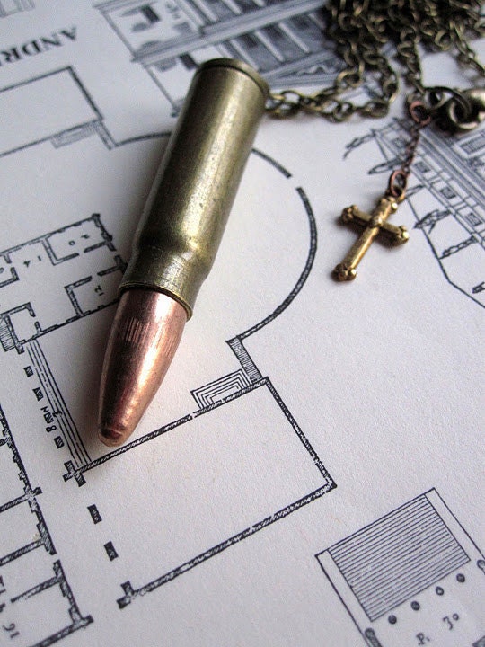 Bullet Necklace Vintage Bullet Jewelry - Etsy
