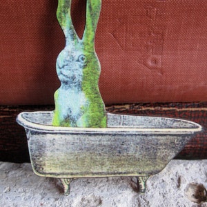 Bunny Brooch Rabbit Jewelry Easter Basket Gift image 3