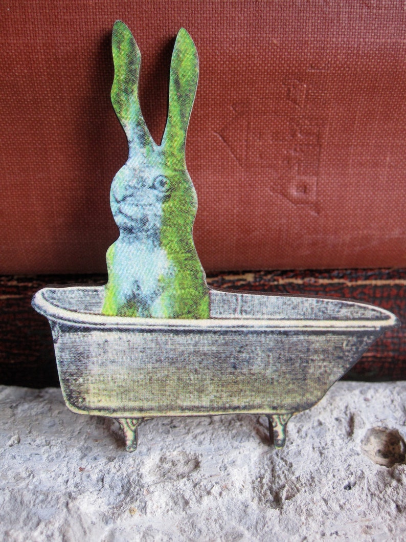 Bunny Brooch Rabbit Jewelry Easter Basket Gift image 3