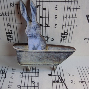 Bunny Brooch Rabbit Jewelry Easter Basket Gift image 5