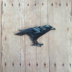 Raven Brooch Crow Pin Edgar Allan Poe Jewelry