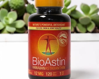 BioAstin Hawaiian Astaxanthin 12mg – Antioxidant Supplement for Skin, Eyes, Joints