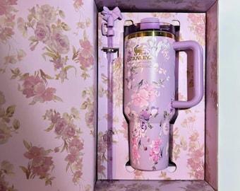 Stanley Love Shack Fancy Quencher - Happy Thoughts Rosa Beaux Purple 40 oz