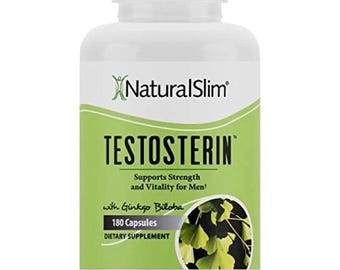 NaturalSlim Testosterin Men's Multivitamins Testosterone Booster 180 Capsules