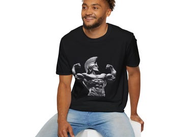 Spartan Muscle Warrior T-Shirt | Ancient Helmet Fitness Design