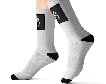 Black Spider Emblem Socks | Sublimation Crew Socks