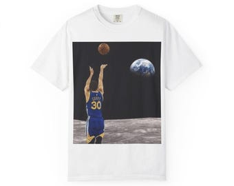 Basketball Shooter auf Mond T-Shirt | Space Earth T-Shirt