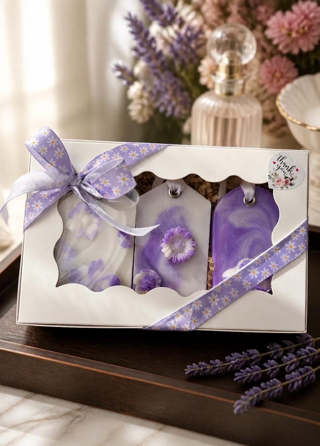 Lilac Soy Wax Scented Sachets Gift Set | Handmade Floral Wax Tablets ...