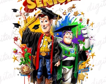 Toy Story Graduation Splash Png, Toy Story Group Watercolor Png, Disney Toy Story Png