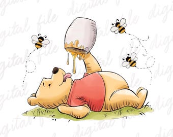 4 Png Winnie the Pooh Clipart, Heart Bear, Winnie Splash, Cute Winnie the Pooh, Happy Birthday, High Quality, Winnie the Pooh honey png