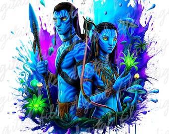 Avatar Fire and Ash PNG, Sci-Fi Movie 2025 Shirt Design, Pandora World Art, Na'vi Clans, Action Movie Fan Art, Digital Sublimation File