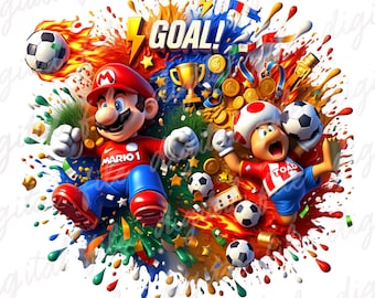 Mario Toad Sports Splash Png, Super Mario Space Watercolor Splash Png, Mario Bros Png, Mario birthday png
