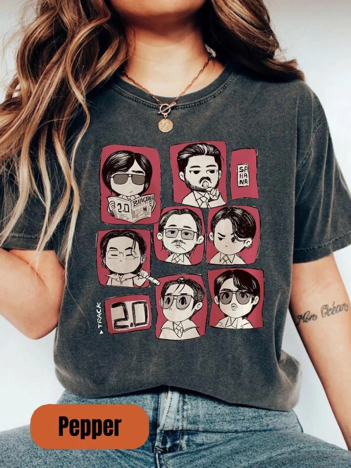 Bts Graphic Tee - Etsy UK