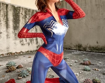 Mono de cosplay de araña para mujer: traje de fiesta de Halloween