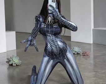 Mono de cosplay de araña para mujer: traje de fiesta de Halloween