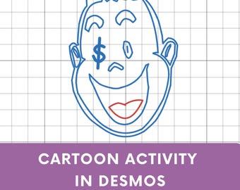 Cartoon Math Art | Desmos Graphing Activity (PDF Download)