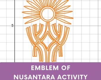 Emblem of Nusantara in Desmos | Function Art Math Activity | Graphing Functions Project | Desmos Art for Algebra & Precalculus
