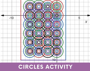 Circles Pattern Math Art Graph | Fun Desmos Animation Activity (PDF Download)