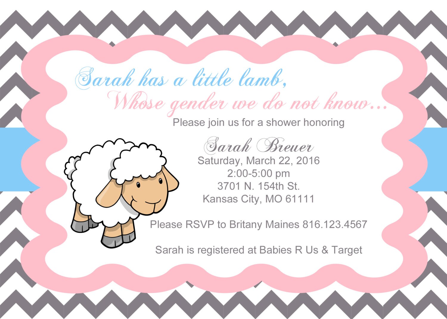 Baby Shower Invite Gender Unknown Digital Download Etsy