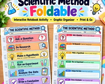 Scientific Method Interactive Notebook Flip Book | Printable Science Quiz & Answer Key |