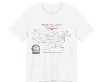 Cooler Californa in Alaska Map T-Shirt - Atlas Absurdo - Funny Geography Shirt, Unique USA Map Tee