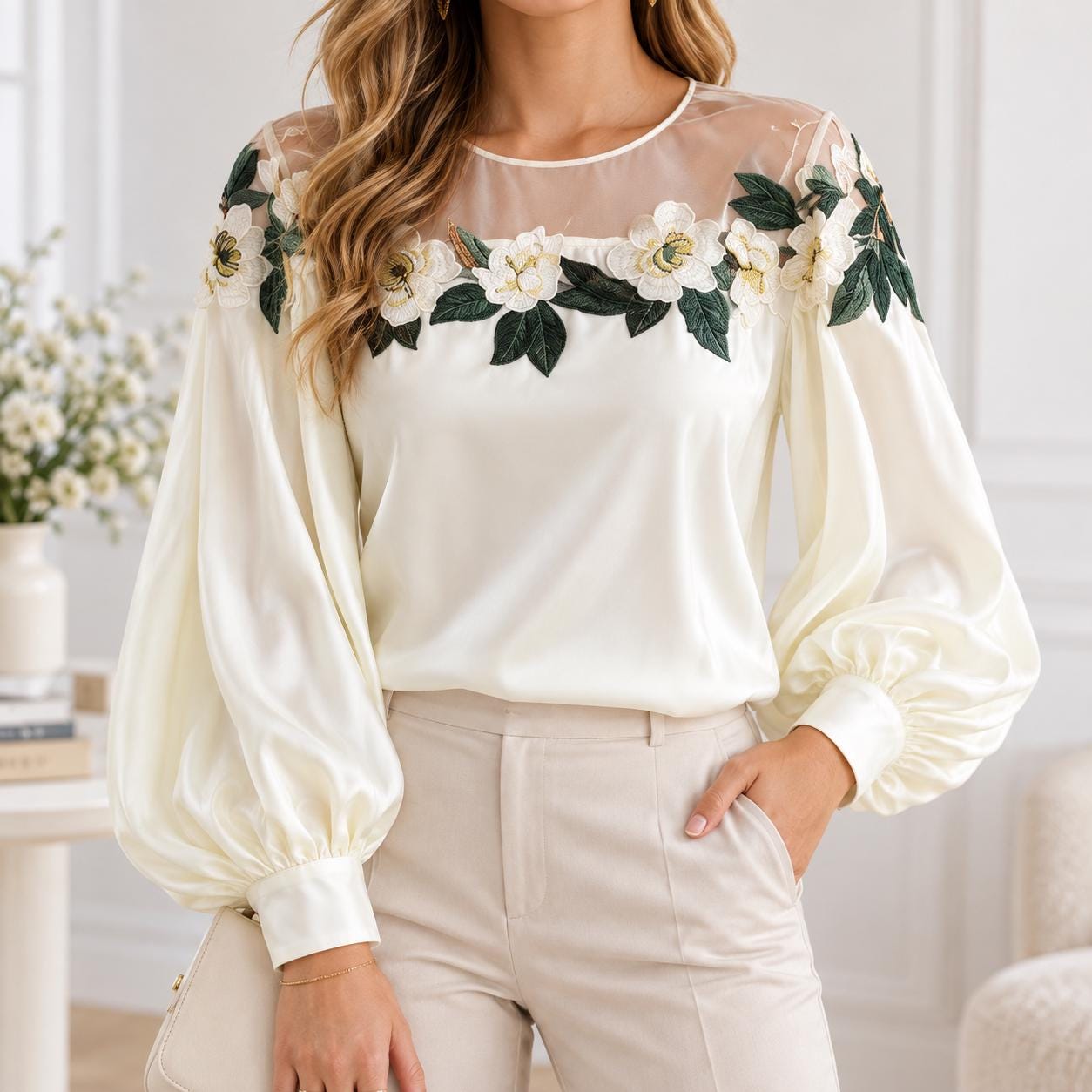 Embroidered Mesh Top - Etsy