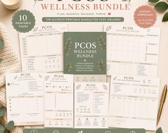PCOS Wellness Bundle | Hormone Health, Meal Planner, Symptom Tracker (Digital Download)