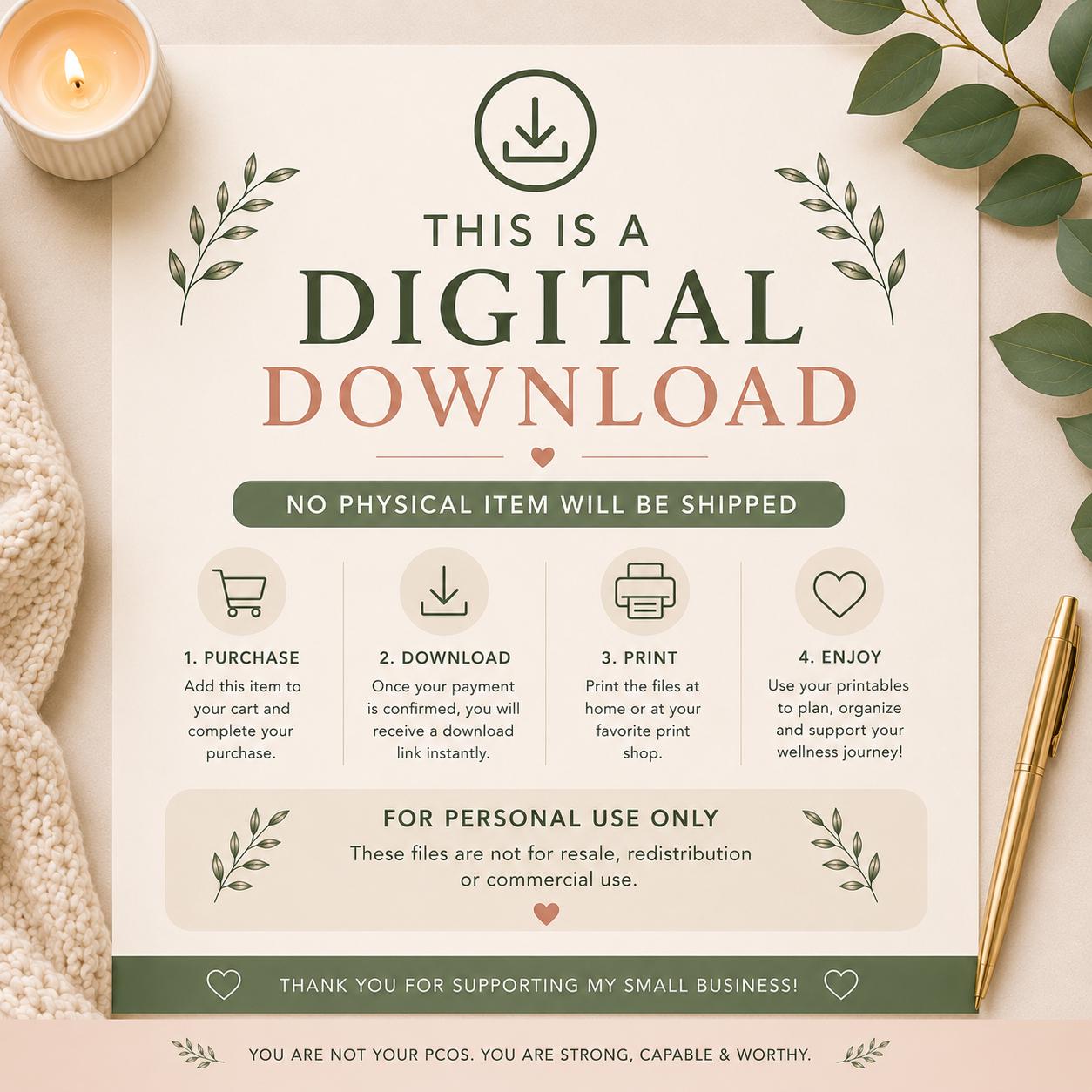 PCOS Wellness Bundle | Hormone Health, Meal Planner, Symptom Tracker ...