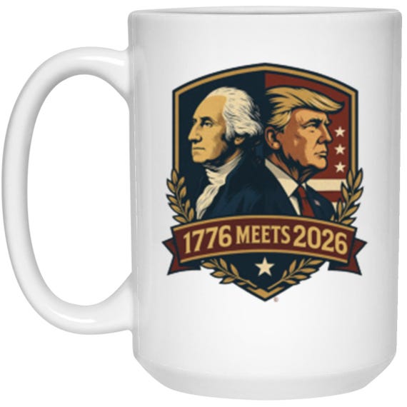 1776 to 2026 Patriotic Mug, America 250 Anniversary Coffee Cup, Conservative Gift, USA Flag Mug, Freedom Coffee Mug