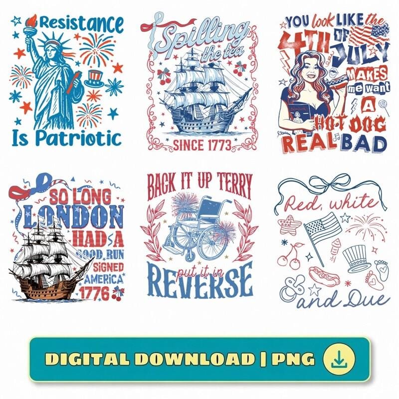 250th Anniversary Png Bundle, USA Png, 4th of July Bundle Png ...