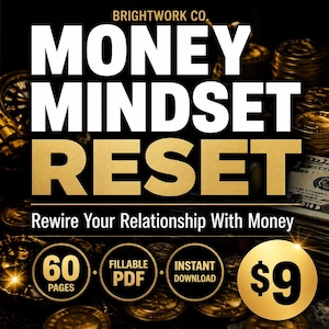 Money Mindset Reset Guide & Planner | Rewire Wealth Beliefs (PDF Workbook)