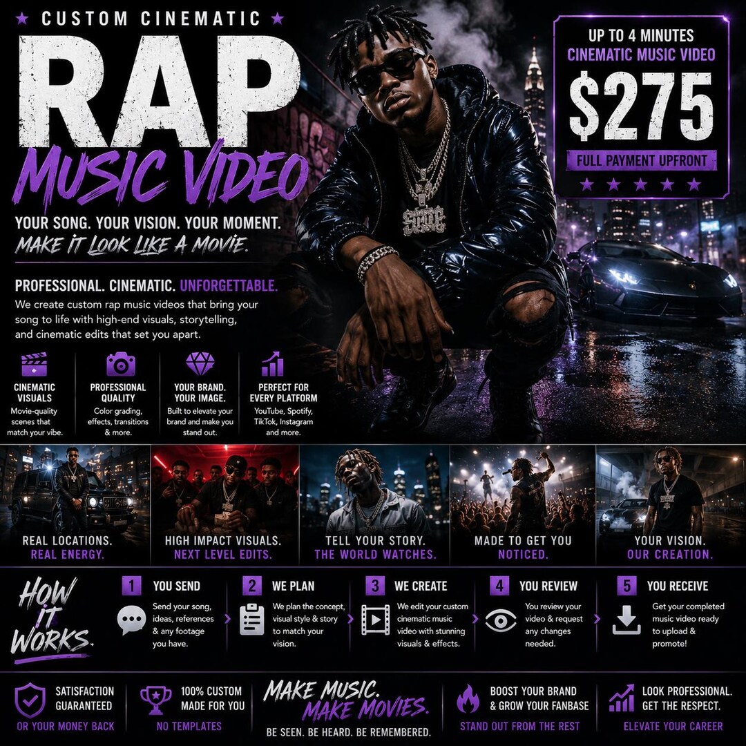Custom Raps For Cardboard Custom Cinematic Rap Music Video | Professional Artist Promo Visualizer ...