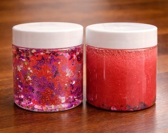 Homemade Mystery Slime (4oz) – Customizable Color Slime, Glitter Fun!
