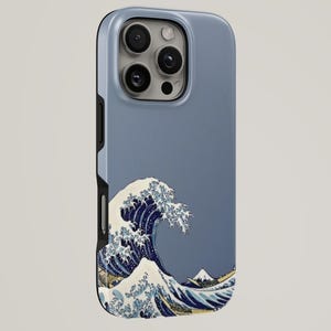 Funda para teléfono con diseño de olas japonesas Kanagawa TOUGH Cover para iPhone 17 Pro Max, 16e, 15, 14, 13 y Samsung S26 Ultra, S25 FE, A57, A56, Pixel 10, 9A