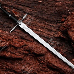 Handmade Witcher Inspired Sword Set, Stainless Steel Fantasy Collectibles Pair