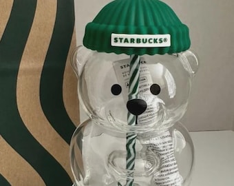 Bearista Gobelet Starbucks en verre édition limitée pour les Fêtes, coupe froide en verre Ours 2026