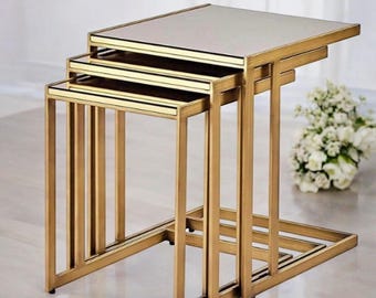 Beistelltisch Set - Satztische, moderne Wohnzimmerdekoration, Beistelltische