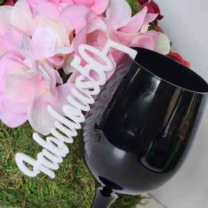Custom Wine Glass Charms, Personalized, Drink Charms, Drink Tags, Place Cards, Wedding Place Cards, Wine Charms, Birthday Wine Charms