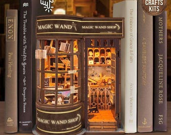 DIY Magic Wand Shop Miniature House Kit: 3D Wooden Puzzle Home Decor Crafts