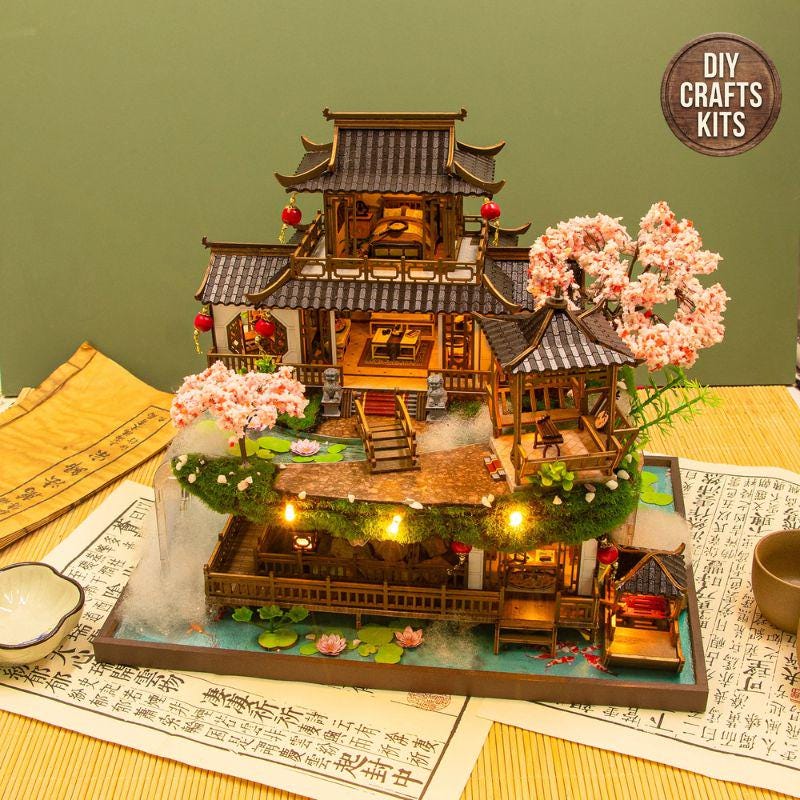 3F ミニチュアハウス レンガ 造形物 3点セット 教会 建物 置物 ジオラマ Japanese garden miniatures - Etsy 日本