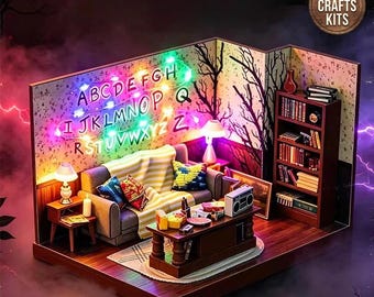 DIY Dollhouse Kit Will's Home Miniature House Stranger World 3D Wooden Puzzle Adults Crafts