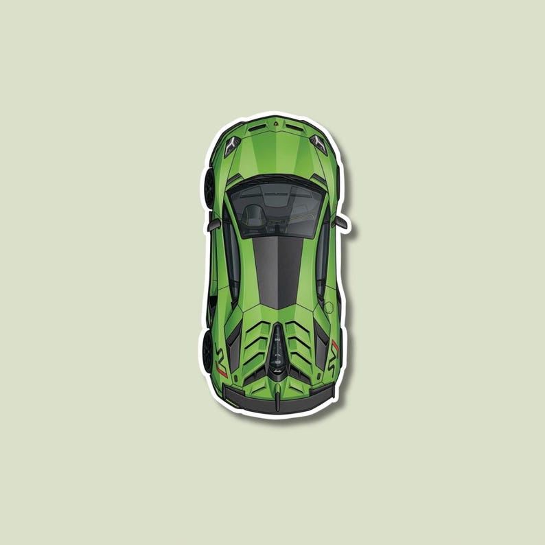 Lamborghini SVJ Sticker - Glossy Automotive Decal - Etsy