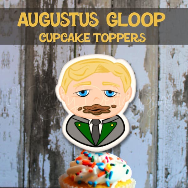 Augustus Cupcake Toppers Instant Download