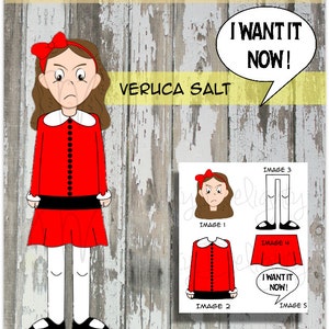 Recorte de personagem Veruca da fábrica de chocolate