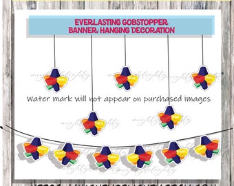Banderines de caramelos de colores: decoración colgante