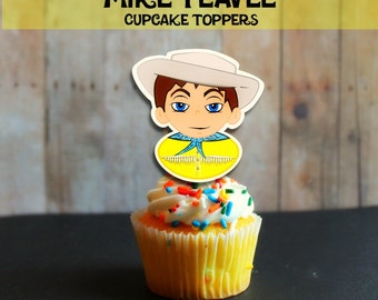 Cowboy Mike cupcake toppers