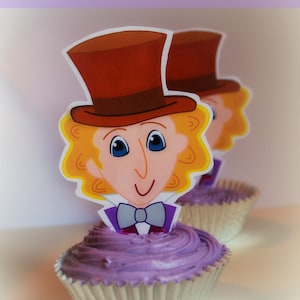 Inspired Chcolater Factory Character Cupcake Toppers - INSTANT DOWNLOAD
